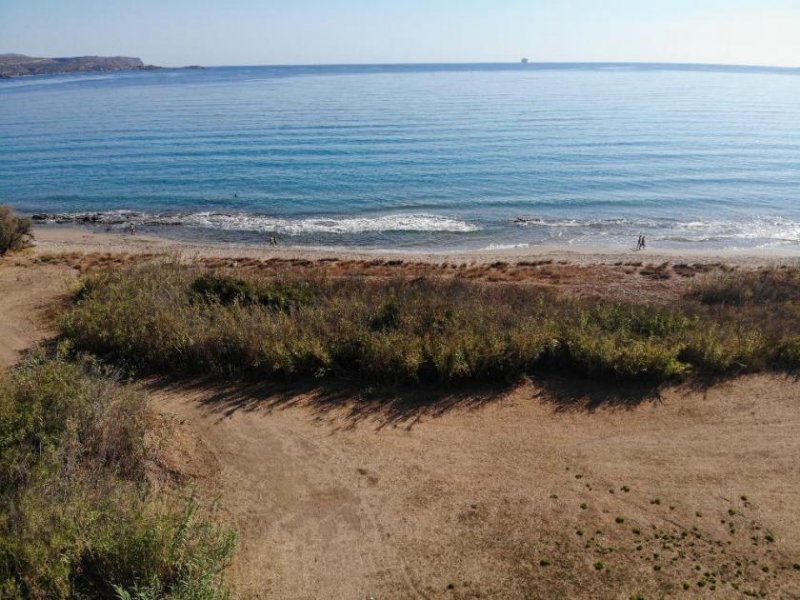 Kiani Akti Kreta, Kiani Akti: Prestigeträchtiges Grundstück direkt am Meer nahe Kalyves zu verkaufen Grundstück kaufen